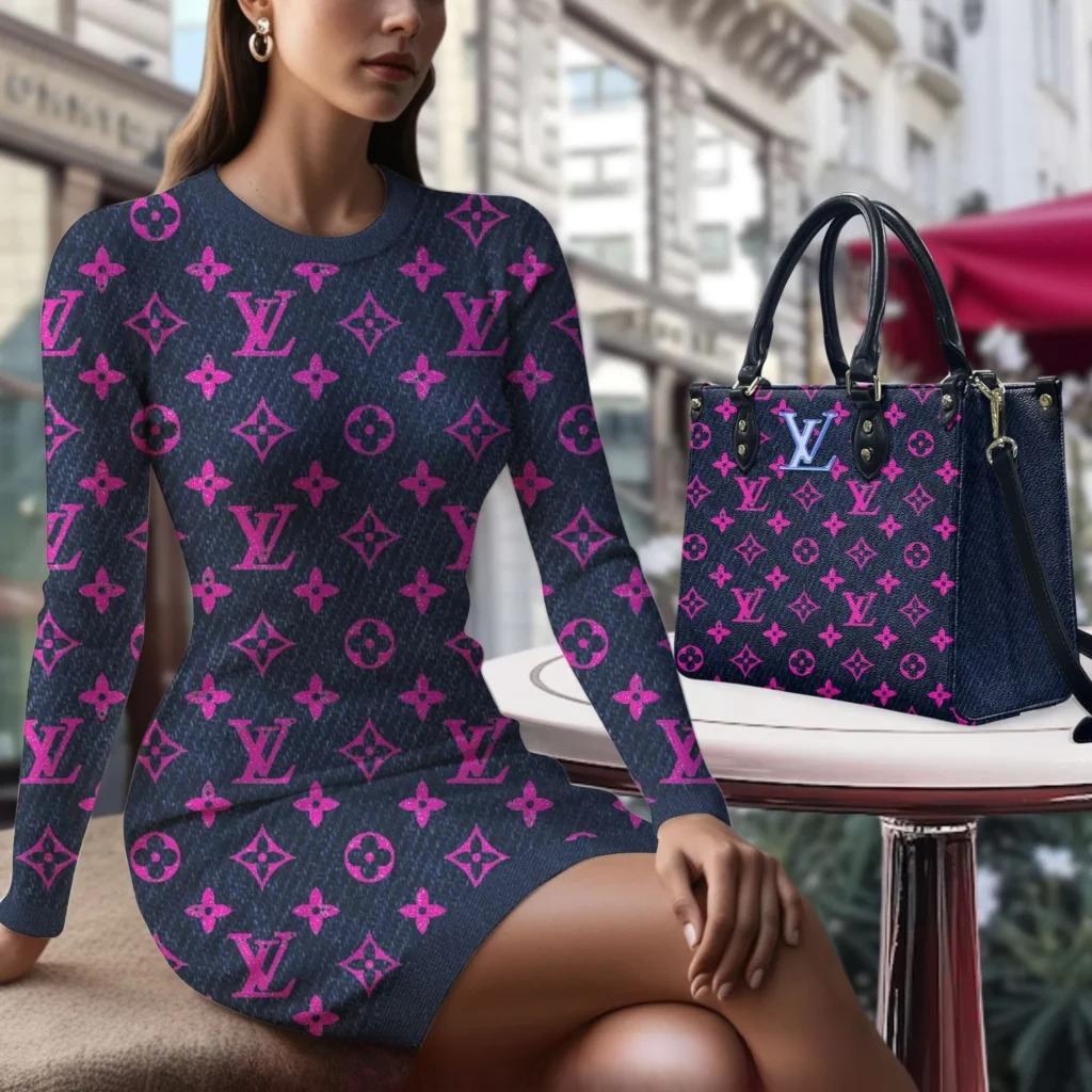 LOUIS VUITTON Sweater Dress Match Luxury Handbag LUX-MLQ+F73-0VVRVPFFT