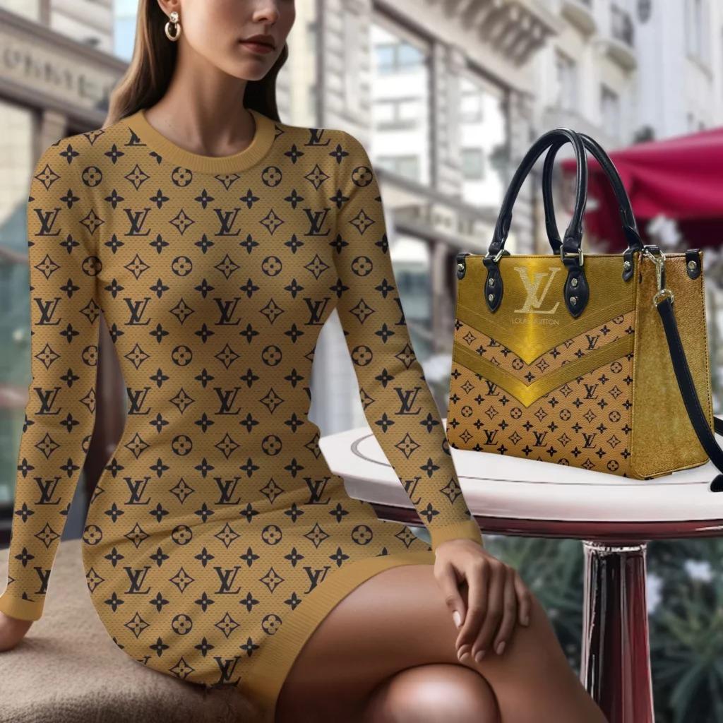 LOUIS VUITTON Sweater Dress Match Luxury Handbag LUX-MLQ+F73-0XWGKUECK